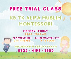 Free Trial Class Alifa Muslim Montessori
